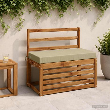 vidaXL Cojín de banco SOEST 100% Poliéster Verde claro 80 x 40 x 8 cm (1/5)