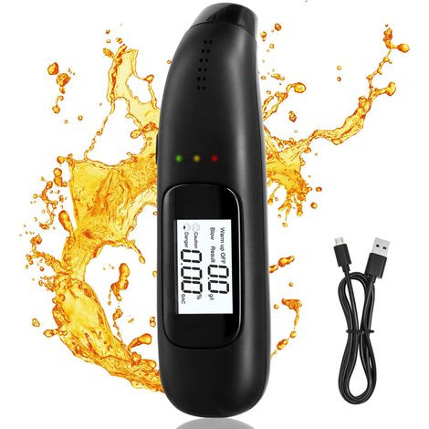 Etilometro elettronico, etilometro con schermo LCD digitale, etilometro con sensore a semiconduttore ad alta sensibilità, etilometro digitale LCD portatile