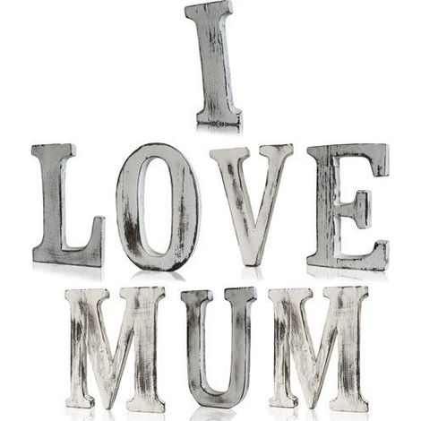 Lettres Shabby Chic - J'AIME MAMAN (8)- Vendu par 1
