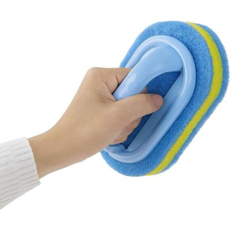 Kitchen sink brush, blue, 1497.5 cm, a brush with a thick sponge handle, tangle-free, easy to clean and durable.