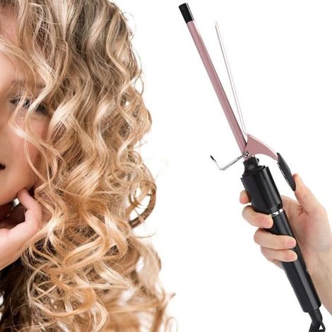 Fer à friser les cheveux Bigoudi Électrique Professionnel Fer à Friser à Ions Négatifs Outil de Style 9mm EU Plug 220V (1/4)