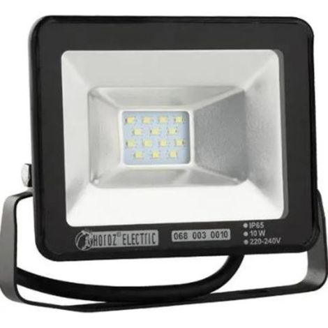 Projecteur LED extra plat 10W (Eq. 80W) IP65 6400K PUMA-10 Dim. 109x129x37.5mm