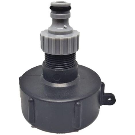 UlisemNipple quick coupling for 1000 L tank, IBC tap fitting S60X6, multi-tank fitting, adapter hose fitting for IBC tank (plastic outlet, 3/4")