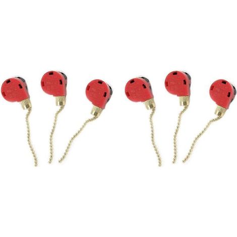 Lot de 6 interrupteurs pour ventilateur de plafond à 3 vitesses et 4 fils ZE-268S1, interrupteur à tirette, interrupteur de remplacement pour variateur de vitesse et interrupteur pour lustre (1/3)