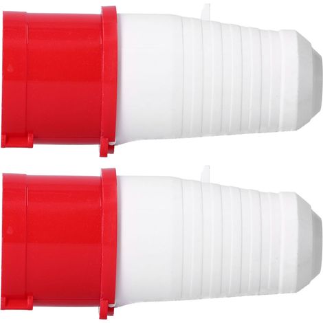 Lot de 2 prises industrielles triphasées à 4 broches, étanches, circulaires, 3P+T, IP44, 380 V/415 V, 16 A (1/5)