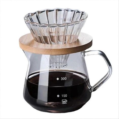 Ensemble cafetière à filtre, carafe en verre, 300 ml (1/5)