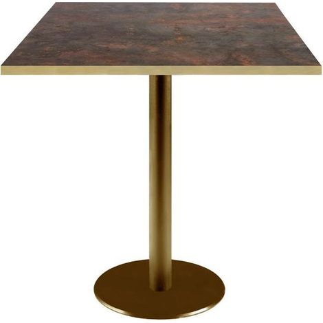 Table 70 x 70 cm Rome bistrot rouille