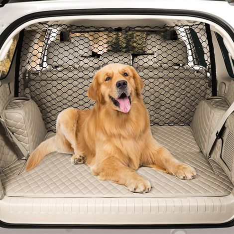 Dog Car Barrier, Dog Car Partition Barrier, Back Seat Gate, Dog Barrier for SUV, Pet Gate, 51.2 x 35 inch, Net (1/5)