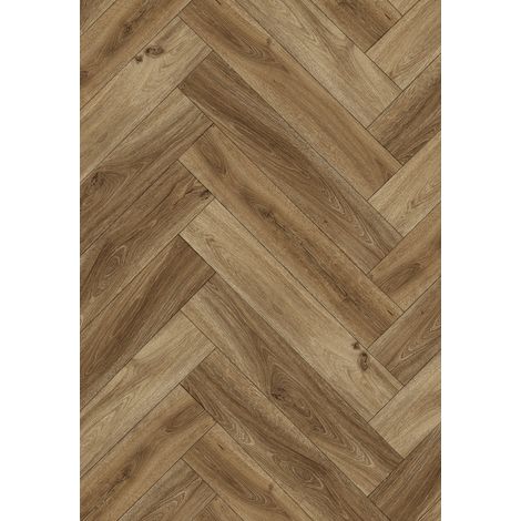 Mexen Amsterdam panneaux vinyles chevron 635 x 127 mm SPC 6,5 mm sous-couche 1,5 mm, 4 V-Fuge, Chêne (1/2)