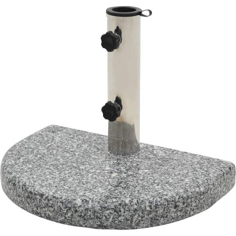Base per ombrellone semicircolare in granito 10 kg grigio 2202089