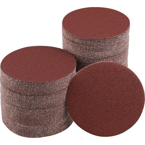 100 Pièces Disque de Ponçage 40 Grain, 125 mm Disques Abrasifs à Sans Trous de Papier Poncer pour Ponceuse Excentrique (1/4)