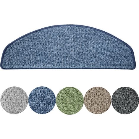 Stufenmatte Baleno Blau 19 x 56 cm Halbrund
