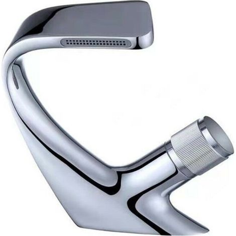 Moderne Waschbeckenarmatur mit Wasserfallfunktion in Silber, Waschbeckenarmatur aus Messing, Keramikventileinsatz, Warm- und Kaltwasser wählbar, abnehmbarer Strahlregler – geeignet für Badezimmer und 