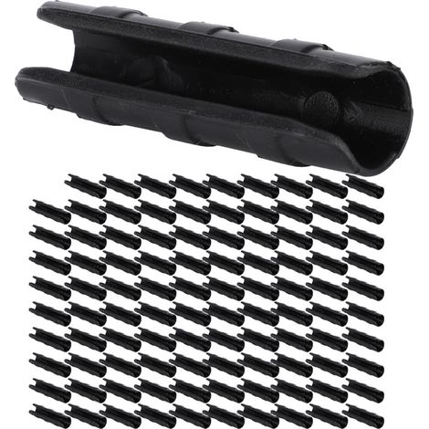 100 pinces de fixation pour tubes et armatures de serre, films de protection solaire pour jardin, connecteurs 20 - Noir (1/5)