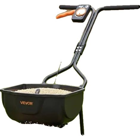 Dispensador de semillas, ancho de cobertura de 2,9 m, control de flujo ajustable, verde militar. (1/2)
