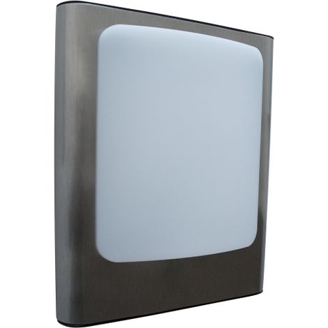 lutec st033071 A++, lampada da parete LED per esterni Face, Metallo, Argento, 19 x 8 x 23 cm (1/3)