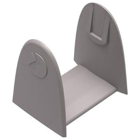 embellecedor de fijación para pata compact. plástico. gris. soporte para pata compact - italiana ferramenta