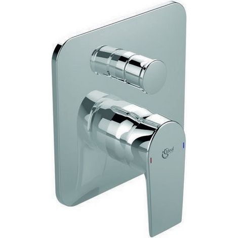 Ideal Standard Falso grifo para bañera empotrado Tesi, Juego 2, Roseta 163x163mm, Cromo, A6646AA (1/4)