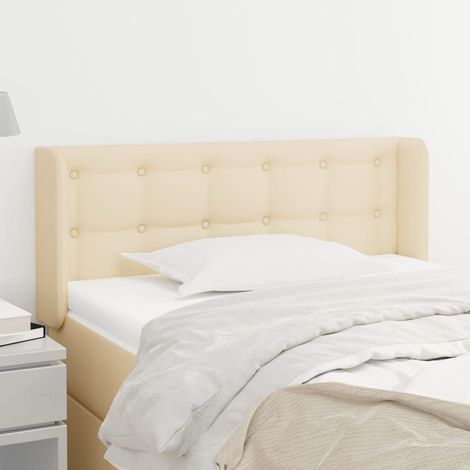 Kopfteil mit Ohren Creme 83x16x78/88 cm Stoff (1/5)