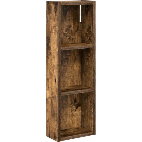 Armadio da bagno a muro Quercia Affumicata 20 x 10 x 60,5 cm vidaXL