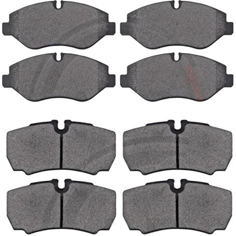 KIT PASTIGLIE FRENO ANTERIORI E POSTERIORI compatibile con IVECO DAILY VI FURGONATO / PIANALE PIATTO / TELAIO / PASTIGLIE FRENANTI AUTO OEM 37633,37298  37630 / SOSTITUZIONE DIRETTA / BASSA POLVERE / 