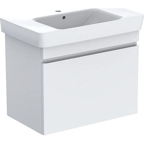 Meuble sous vasque+vasque céramique Geberit Renova Plan 900x616x480 mm blanc (1/2)