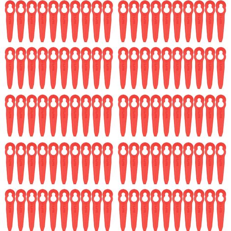 Lot de 100 lames en plastique pour coupe-bordure, accessoires de remplacement pour tondeuse à gazon, coupe-branches (1/5)