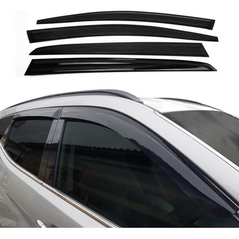 Déflecteurs de Vent Pluie d'air Compatible avec Nissan Juke 2010-2019 Acrylique Noir 4 Pcs (1/5)