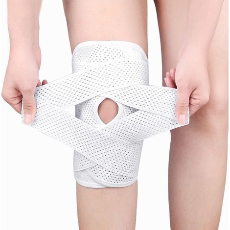 Knee Brace with Lateral Stabilizers, Adjustable Knee Support for Household Knee Pain, ACL and MCL Ligaments, Arthritis, Recovery, Support for Men and Women (L) - RAPANDA (1/5)