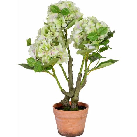 Hortensia  decorativa artificial verde, 46x44x67h cm (1/5)