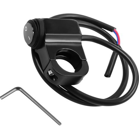 Interrupteur combiné multifonction LED, aluminium, warning, feu, pour scooter électrique/moto (1/5)