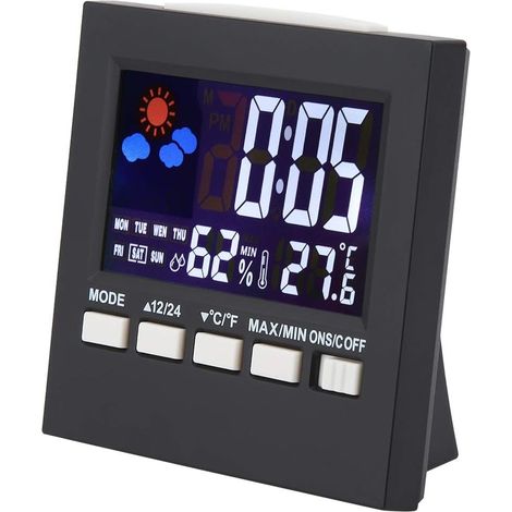 Réveil Numérique thermometre hygrometre Rétro-éclairage Multi-usages for Le Contrôle du Son Thermomètre Hygromètre (1/5)