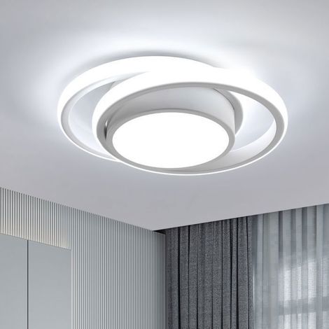 Lámpara de techo LED moderna DELIPOP de 32 W y 6500 K, luz blanca, ideal para dormitorio, sala de estar o pasillo. Tamaño: 27 x 22 x 6 cm. (1/4)