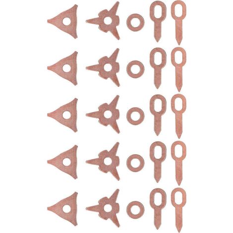 Ensemble de 25 anneaux de réparation de bosses triangulaires et ronds pour la soudure de carrosserie (1/4)