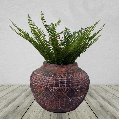 23cm x 30cm Large Aztec Vase Planter (1/4)