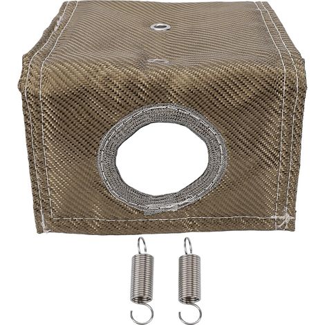 Couverture silencieux adaptée Mini pelle compacte Rato 420cc, couverture thermique fibre verre feuille aluminium, boucle ressort latérale (1/5)