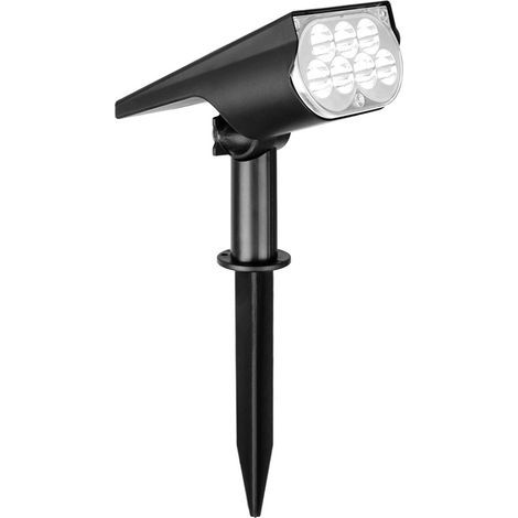 Lampe Projecteur Solaire 7 LED for Jardin, éclairage Mural de Paysage étanche dans Le Sol, éclairage extérieur Applique Murale White Light,1PC (1/5)