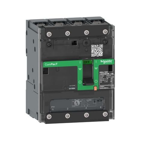 ComPacT NSXmE disjoncteur TM-D 125A 4P4D 16kA borne à cosses SCHNEIDER C12E4TM125B