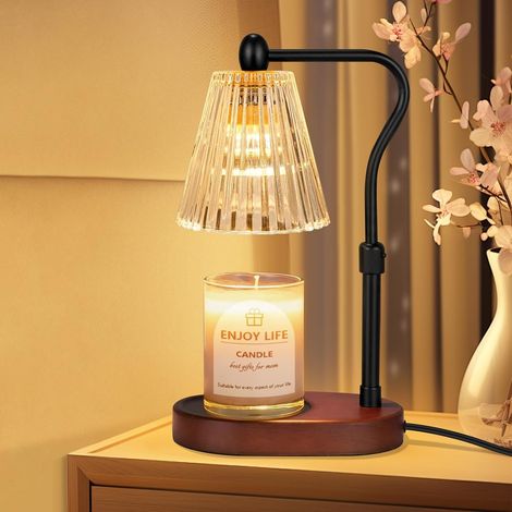 Lampe à bougies, lampe à bougies avec minuterie et variateur, lampe à bougies électriques, vieille poêle à bougies pour parfumé, - (1/5)