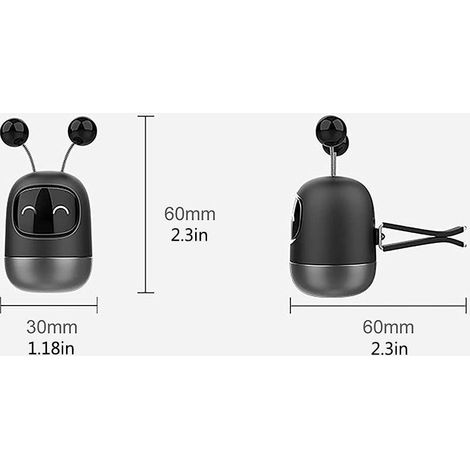 Désodorisant Voiture Pince Silicone Robot Mignon Longue Durée Parfum Diffuseur Aération Auto (1/5)
