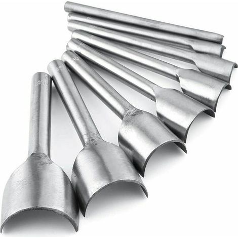 Lot de 8 emporte-pièces en Cuir pour Loisirs créatifs, Courroie, Portefeuille, Jardinage, Bricolage, 5-40 mm (1/5)