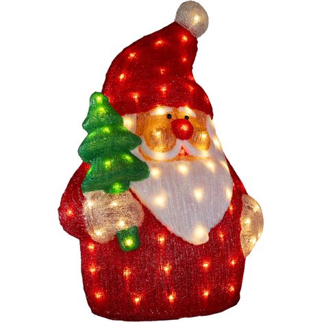Konstsmide LED Weihnachtsdeko Weihnachtsmann flach 72 Dioden 58 cm warmweiß (1/3)