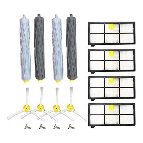 Kit Pièces accessoires pour Aspirateur iRobot Roomba serie 800 805 850 860 865 866 870 871 880 886 890 891 895 896 900 960 965 966 980, 16in1 (1/5)