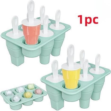 Stampo per gelato (verde) - Silicone - Verde - 16x11x8cm - Riutilizzabile - Facile da sformare (1/4)