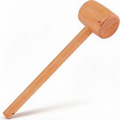 Maillet en bois, marteau à manche en bois, maillet en bois, outil de taraudage en bois pour le travail du bois pour la sculpture du bois pour le camping, facile à utiliser. (1/5)