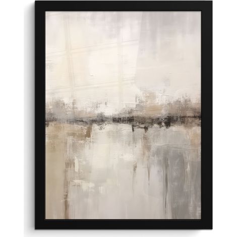 AFFICHE ENCADRÉE Art moderne - Abstrait - Beige Décoration Murale 30x40