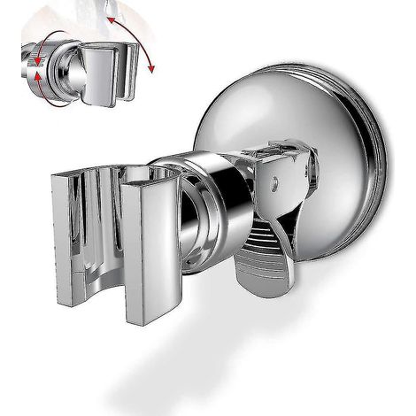 Support de pommeau de douche à ventouse réglable, avec rotation à 360° (1/5)