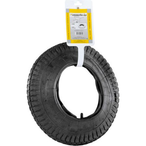 Ensemble pneu et chambre à air 400 mm – Compatible brouettes Haemmerlin – Remplacement facile pour performance optimale – 309003201 (1/4)
