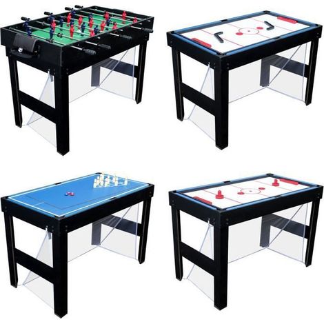 Happy Garden – Table de ping pong multi-jeux 20 en 1 – Dimensions L 106,6 x l 61 x H 80,5 cm – Structure MDF – Pour usage intérieur et extérieur