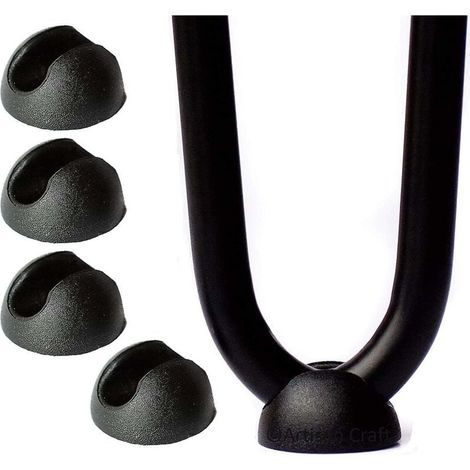 Packung mit 10 Haarnadel-Möbelbeinschützern aus Silikon – Schwarz10 mm Cisea (1/5)